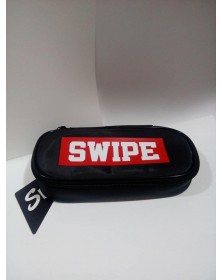 BAULETTO OVALE SWIPE NERO/ROSSO