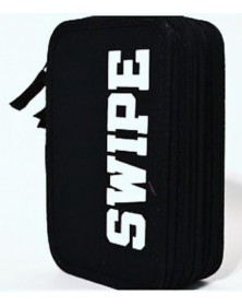 ASTUCCIO 3 ZIP SWIPE NERO/BIANCO