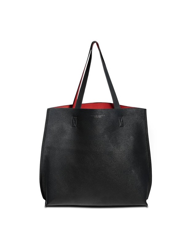 CAMPO MARZIO BORSA DOUBLE TOTE BAG THE ICONIC BAG NERO