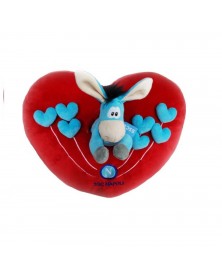 CUSCINO CUORE NAPOLI ROSSO CON MASCOTTE