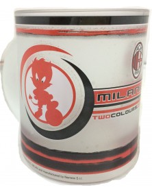 TAZZA MILAN VETRO  MILANISTA  10 CM
