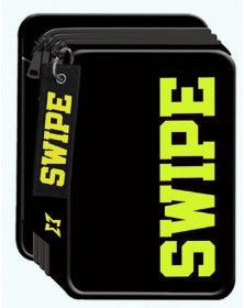 ASTUCCIO 3 ZIP SWIPE NERO/GIALLO